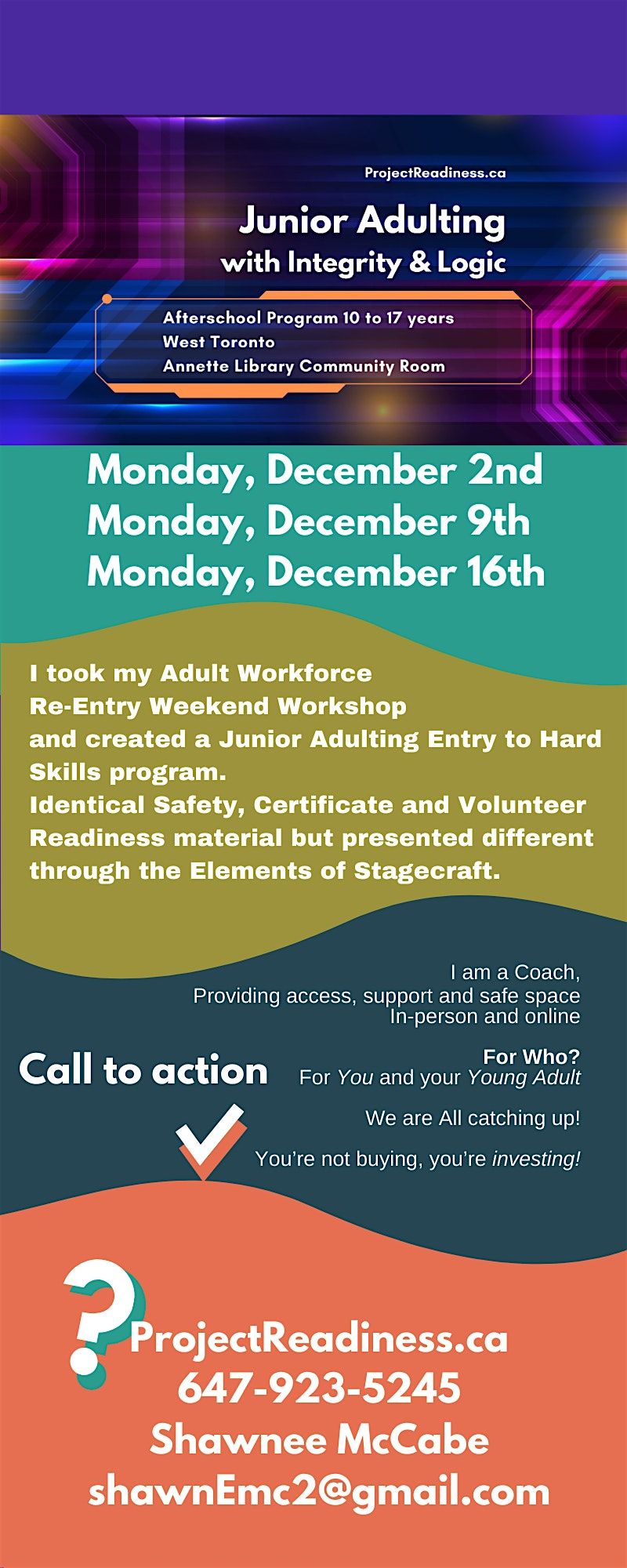 Stagecraft & Critical Thinking Workshop for Youth