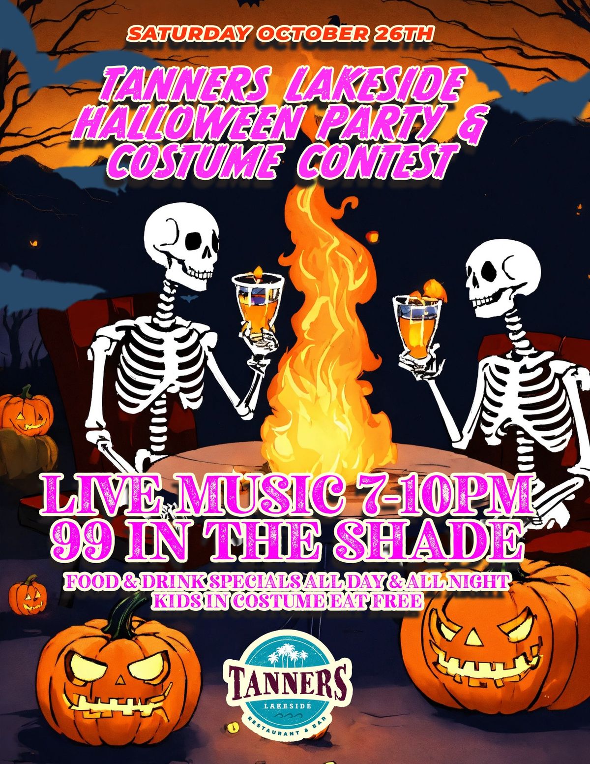 Tanners Lakeside Halloween Party and Costume Contest