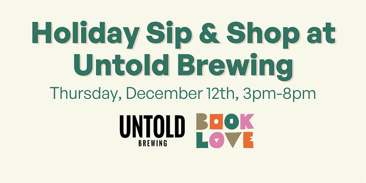 Sip and Shop at Untold Brewing