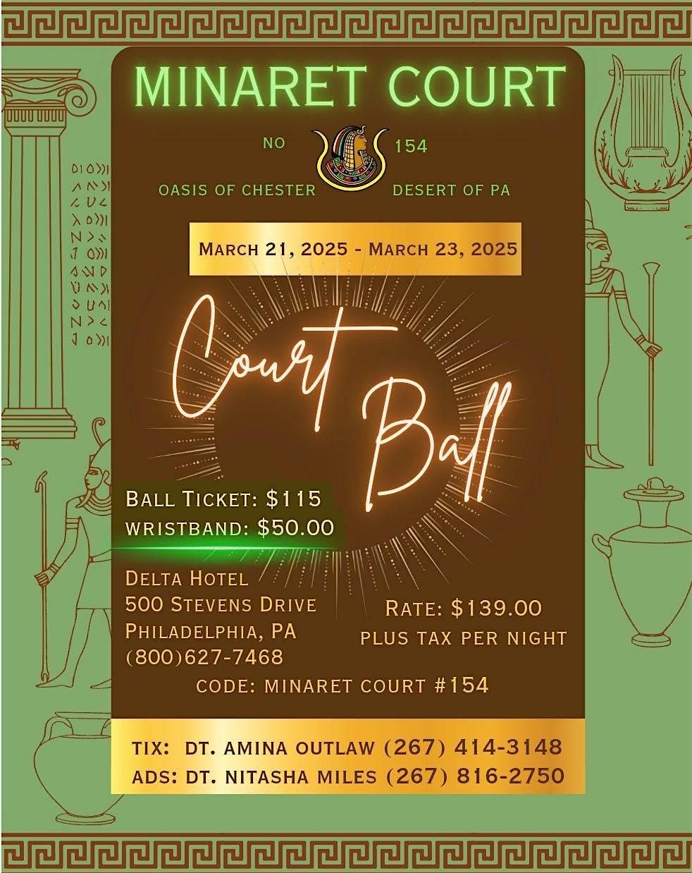 Minaret Court 154  Annual Ball 3\/21-3\/23\/2025