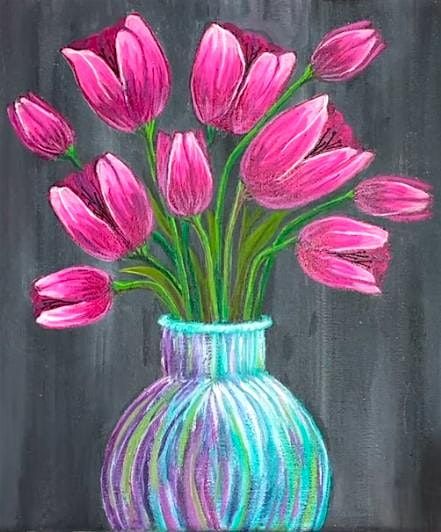 Paint with Ashley Blake \u201cPretty Pink Tulips\u201d Paint Night