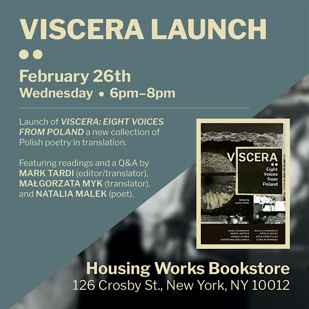 Book Launch + Poetry Reading: Viscera