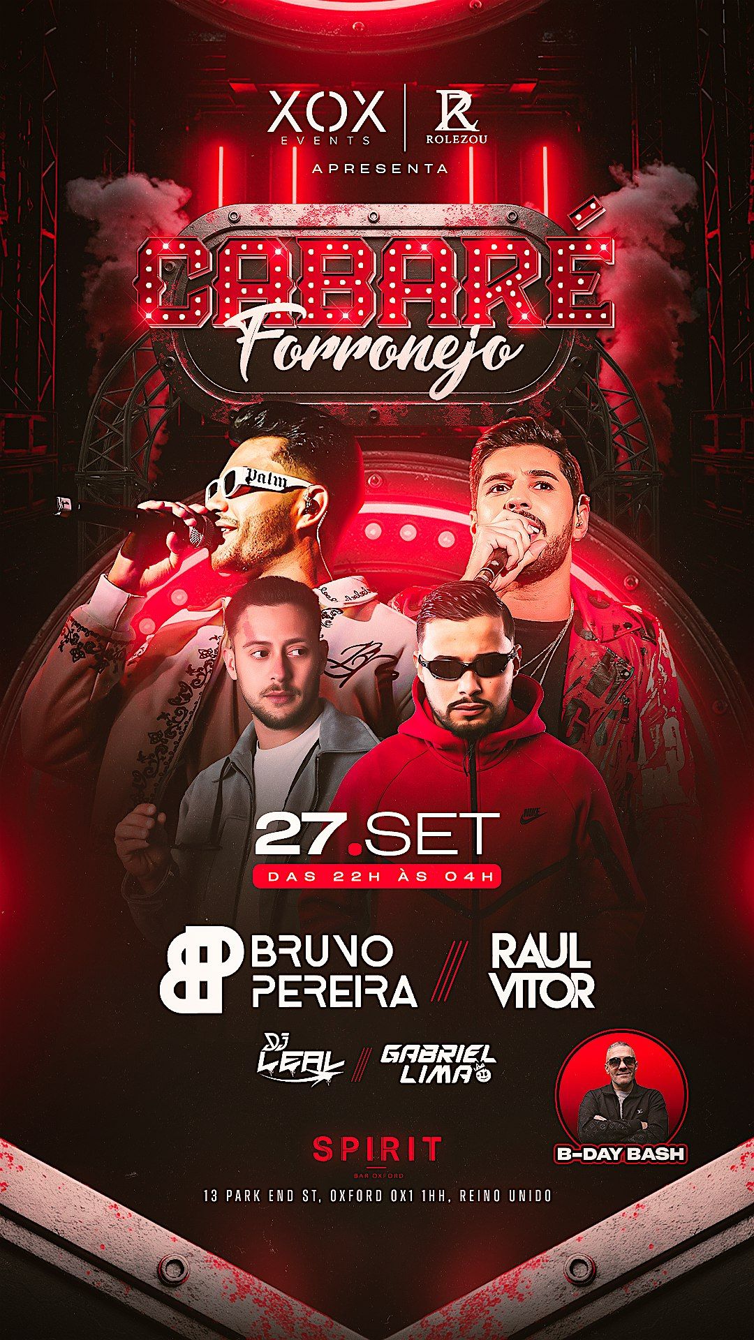 XOX | ROLEZOU - CABARE FORRONEJO - SPIRIT BAR OXFORD
