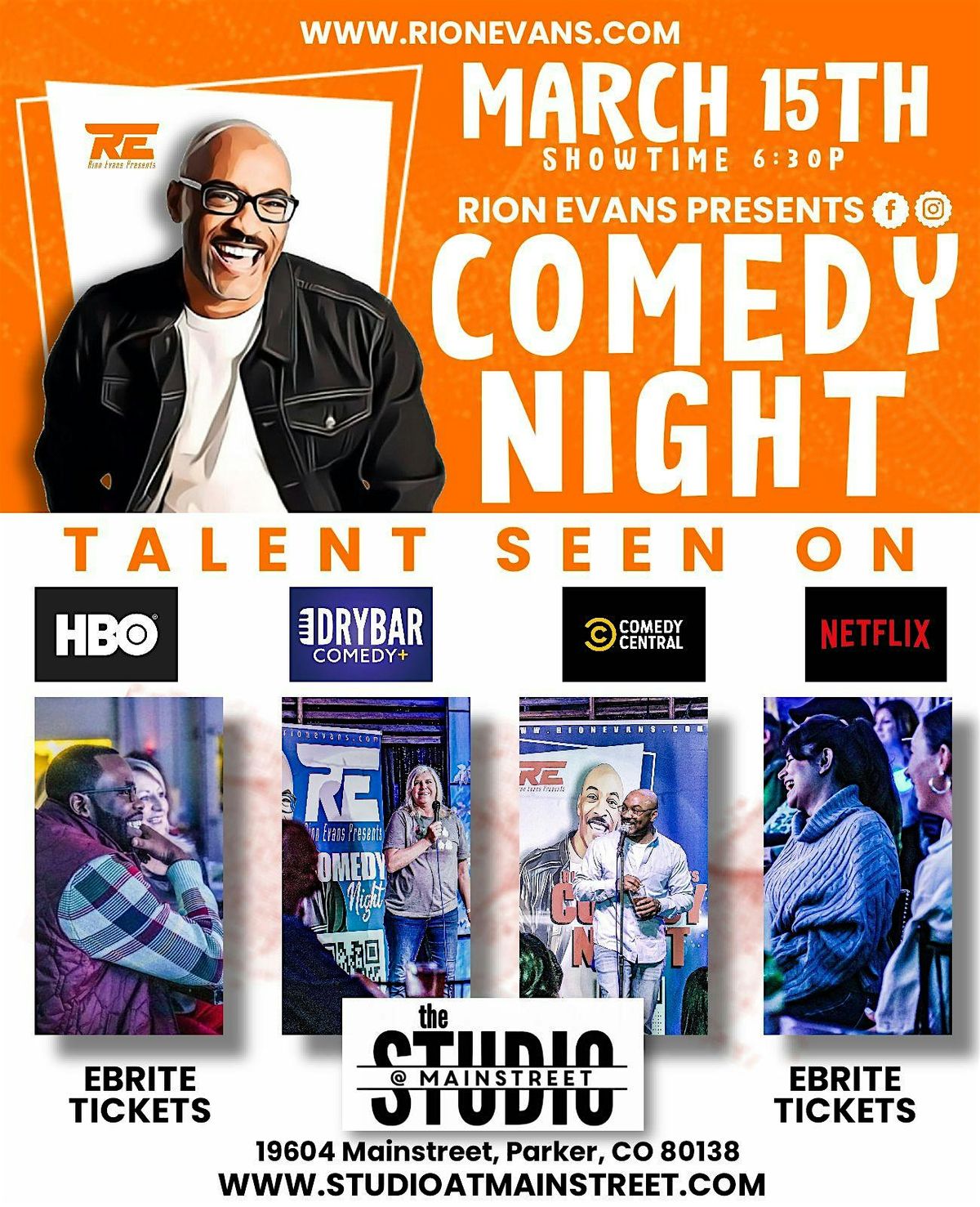 RION EVANS Presents Comedy Night @ The Studio