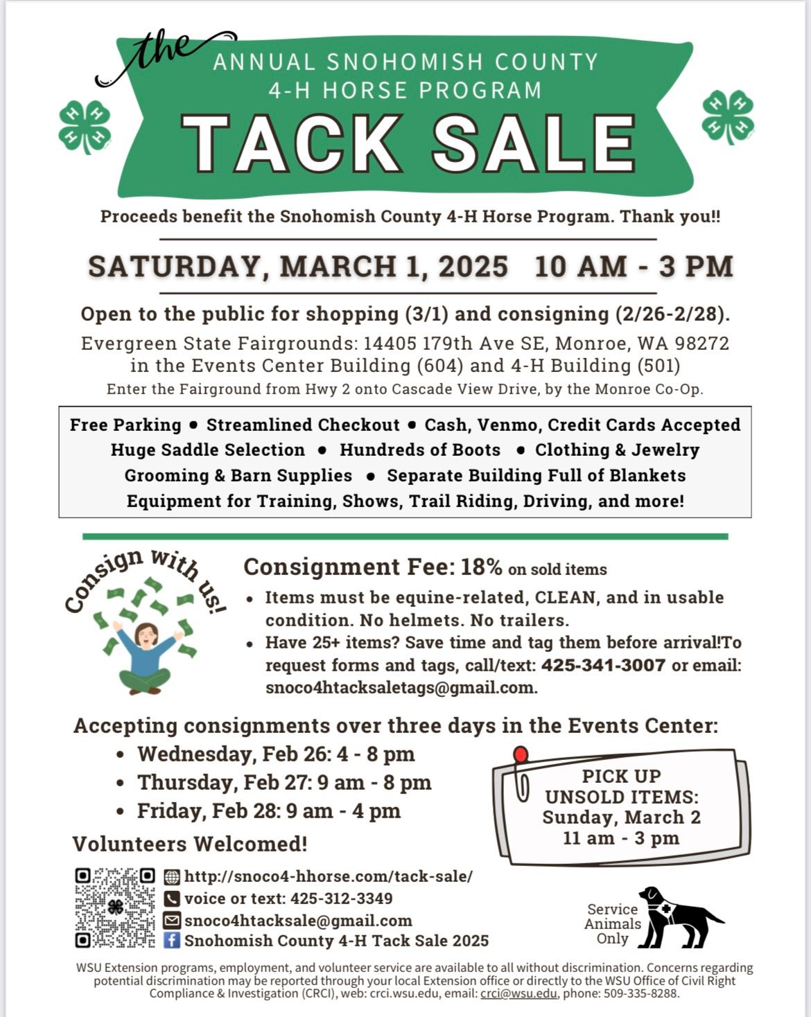 2025 Snohomish County 4H tack sale