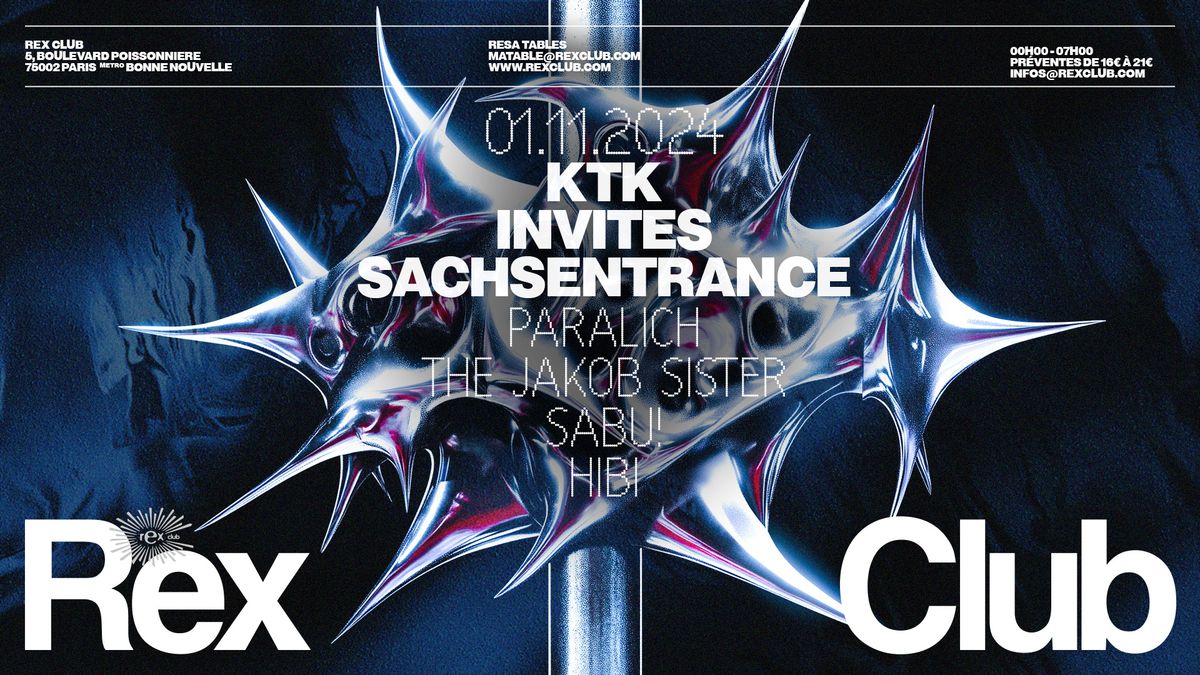 KTK invite SACHSENTRANCE: Paralich, The Jakob Sister & more