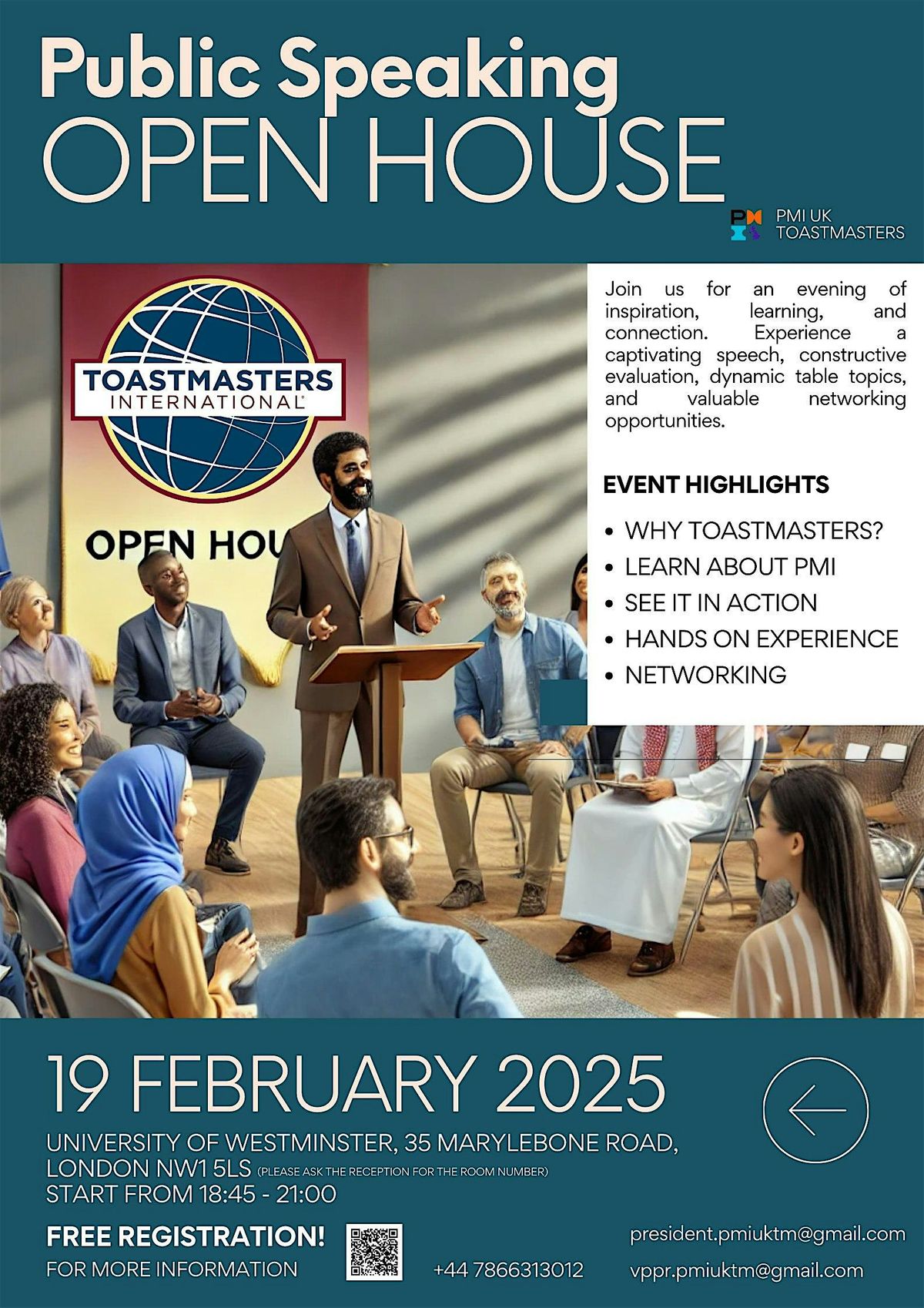 Free Public Speaking with PMI UK Toastmasters