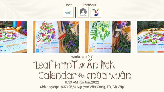 Workshop \u1ea4n l\u1ecbch m\u00f9a xu\u00e2n | Leaf print calendar (G\u00f2 V\u1ea5p)