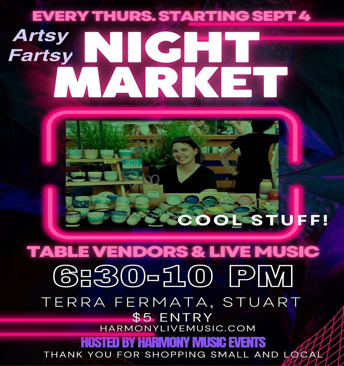 WEEKLY NIGHT MARKET in an Eclectic Garden - Downtown Stuart, FL