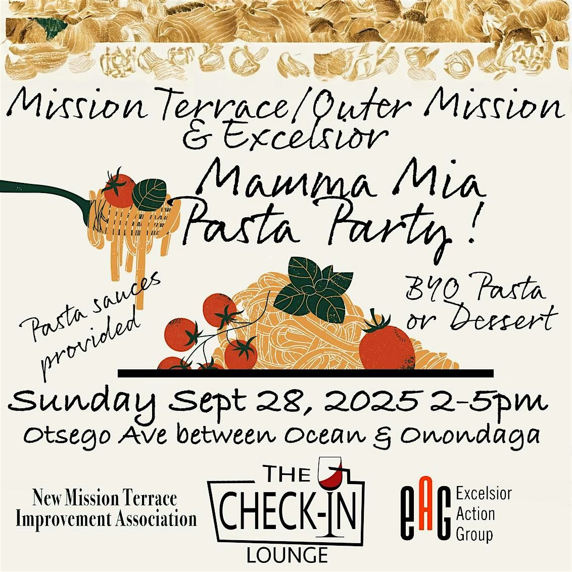 Mission Terrace Mamma Mia Pasta Party