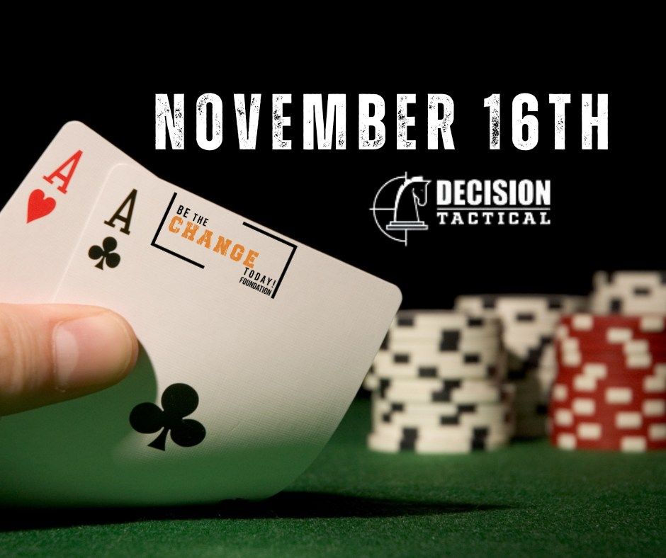 Poker Tournament Fundraiser at Decision Tactical