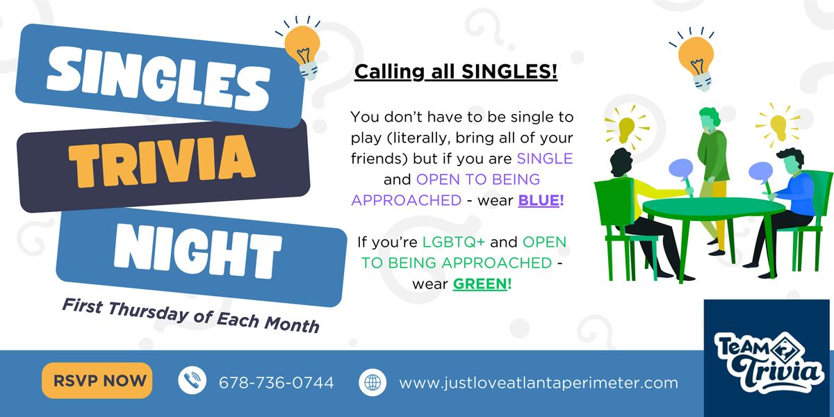 Singles Team Trivia @ Just Love Coffee