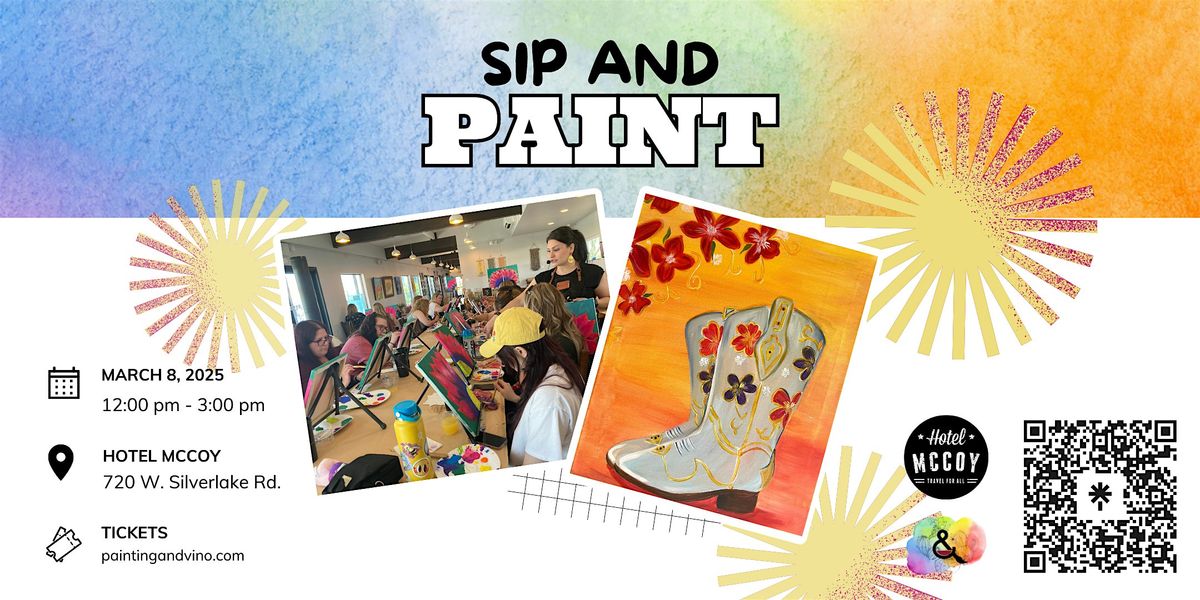 Bloomin\u2019 Boots Paint and Sip at Hotel McCoy