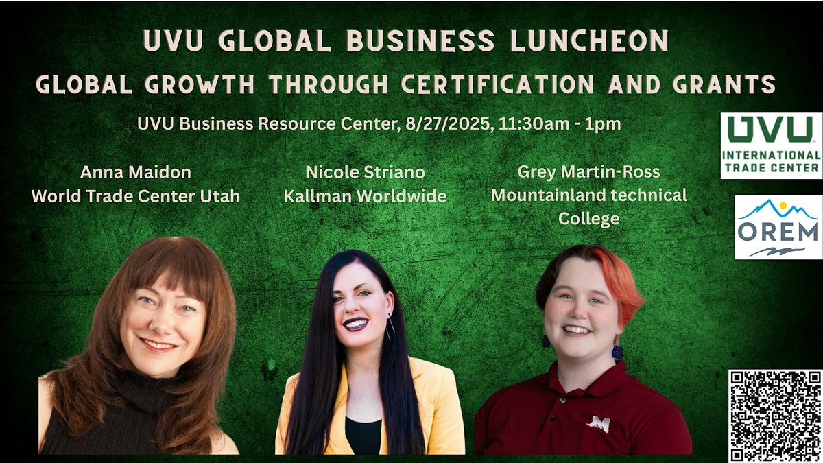 Certification & Grants: International Business Opportunities in Utah