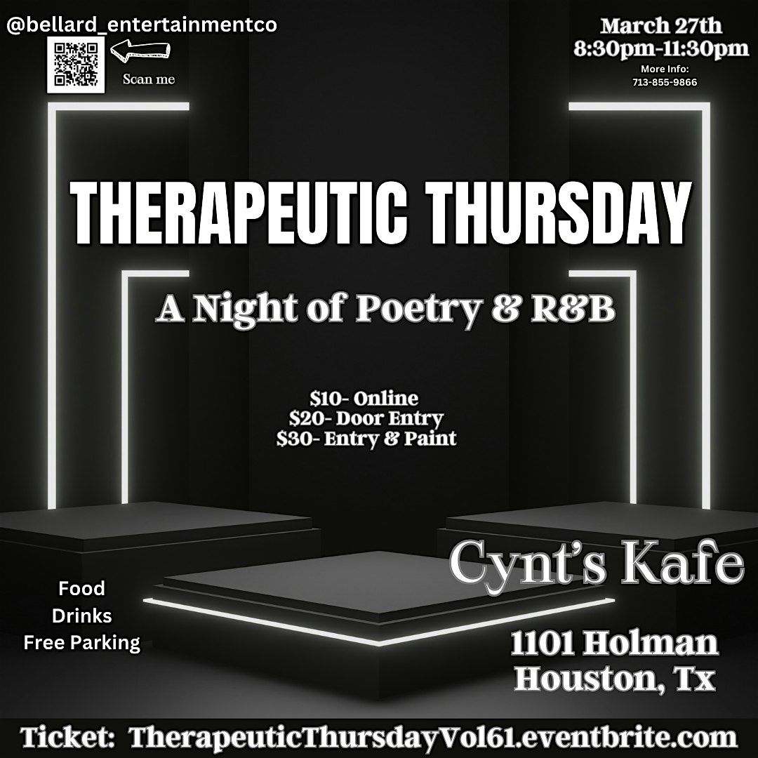 Therapeutic Thursday: A night of Poetry and R&B