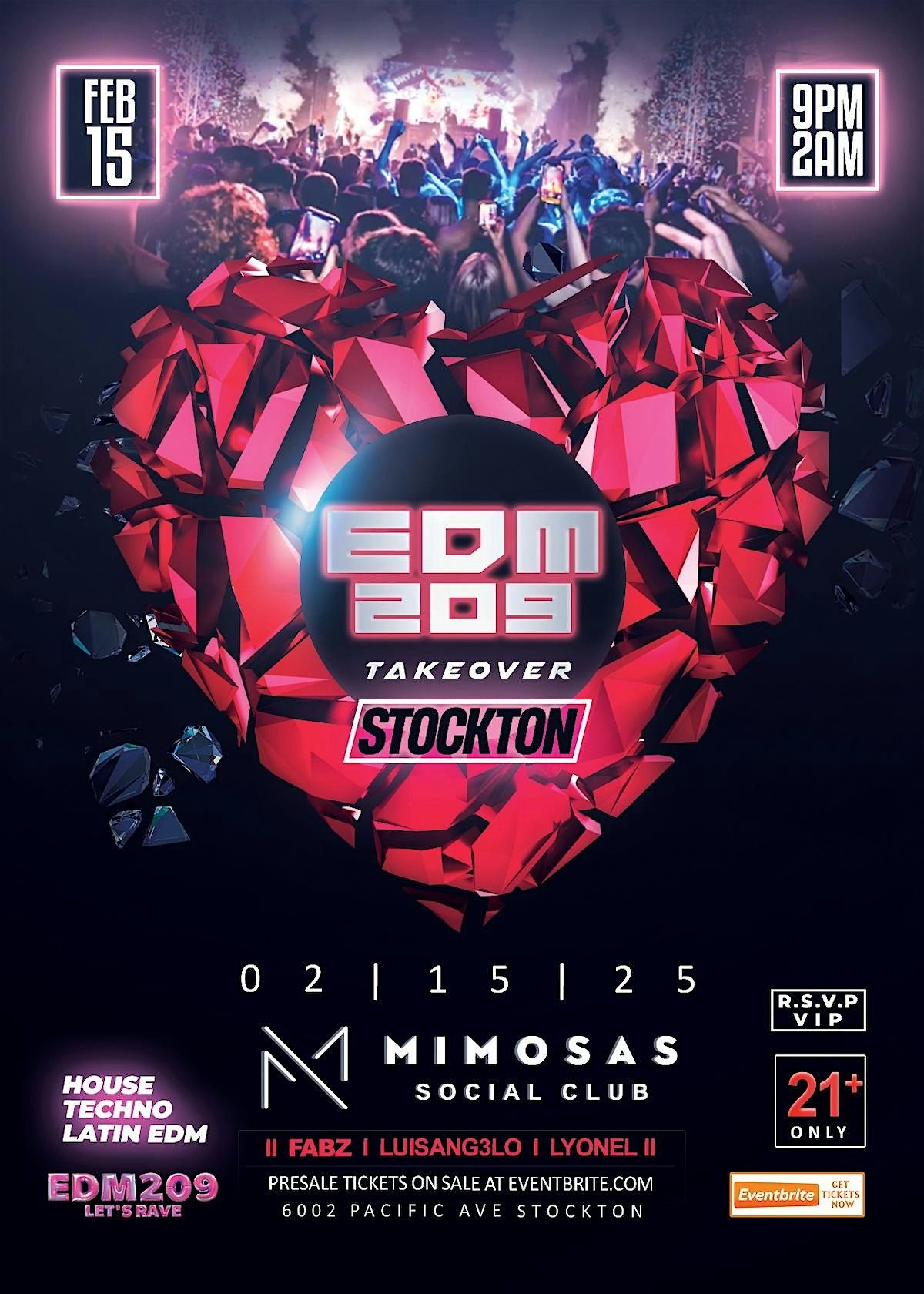 EDM209 TAKEOVER - MIMOSAS SOCIAL - STOCKTON (21+)