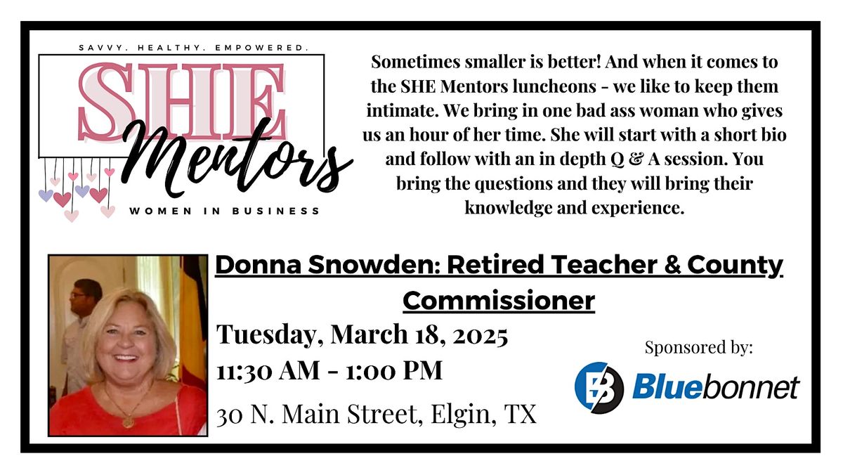 SHE Mentors: Donna Snowden