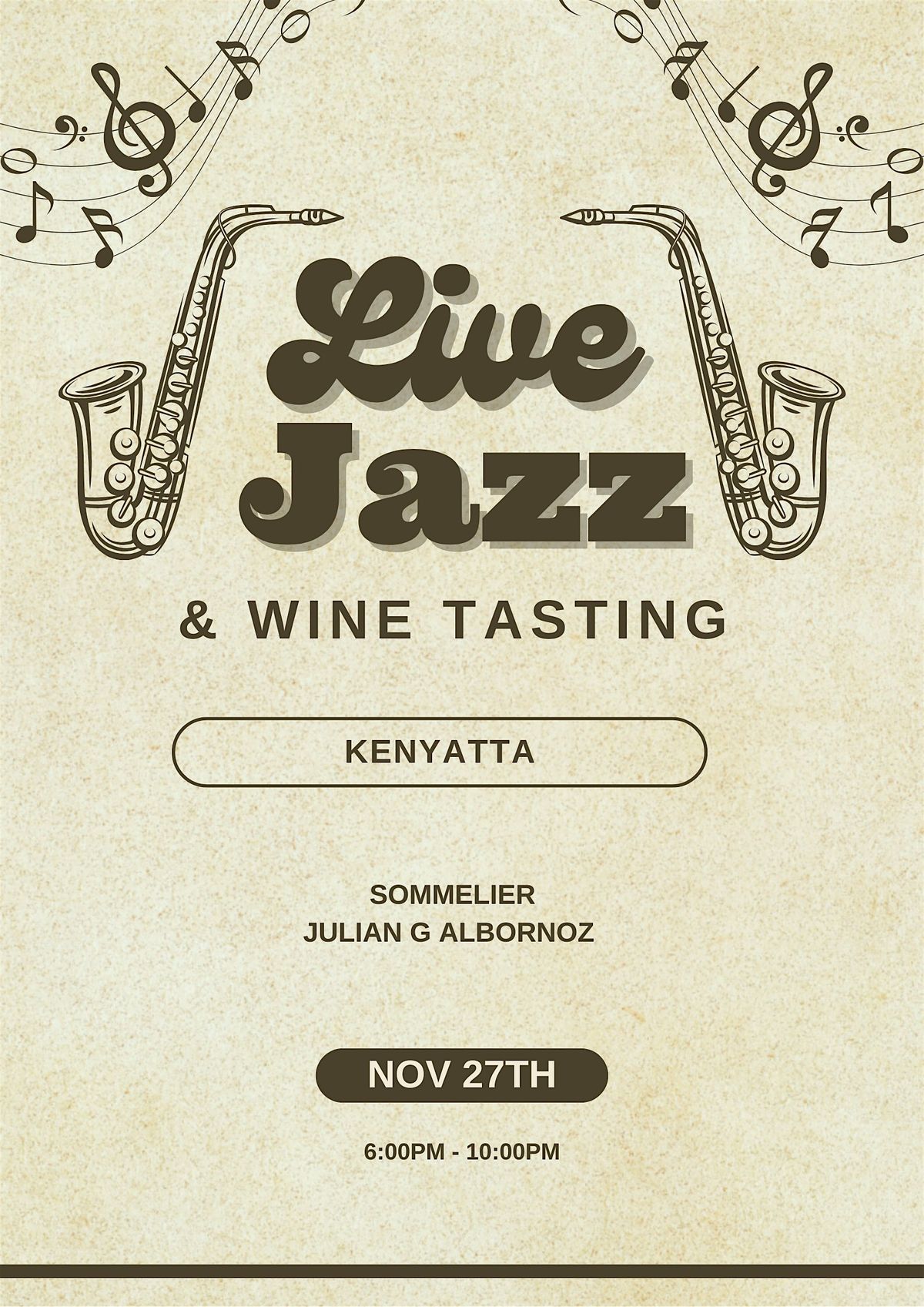 Live Jazz & Wine Tasting