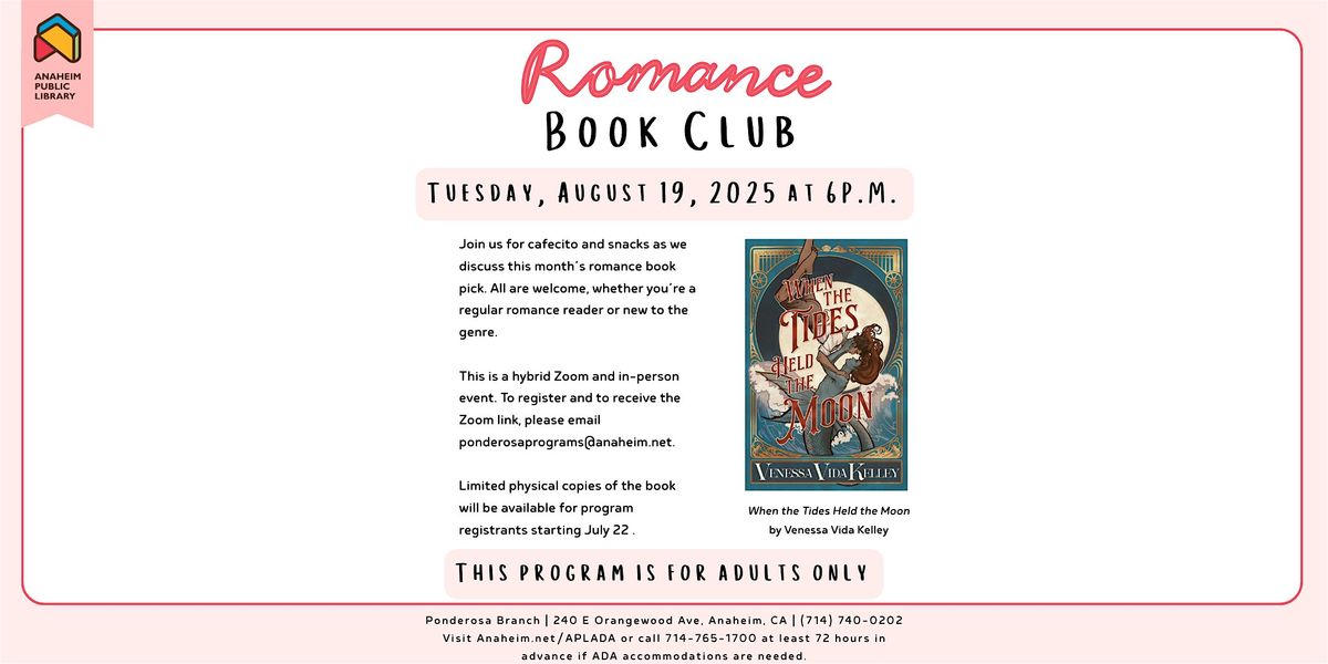 Romance Book Club at Ponderosa Joint-Use Branch