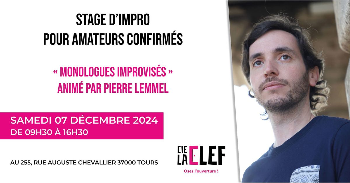 Stage d\u2019Impro anim\u00e9 par Pierre Lemmel