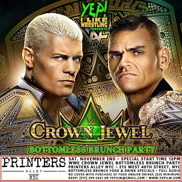 WWE Crown Jewel Bottomless Brunch Viewing Party at Printers Alley NYC