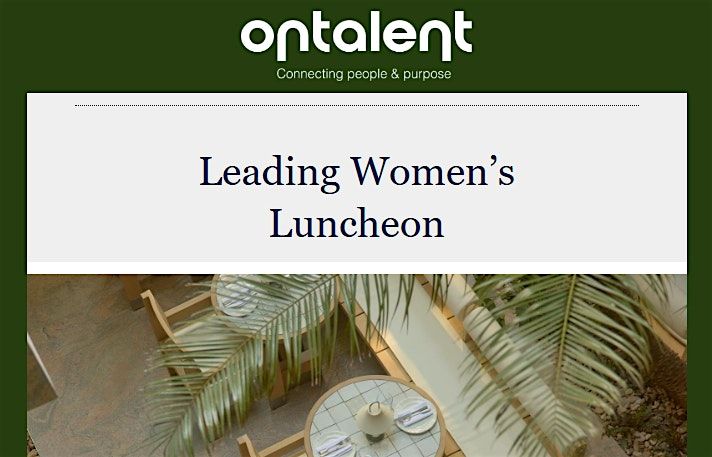 Leading Women's Luncheon with OnTalent
