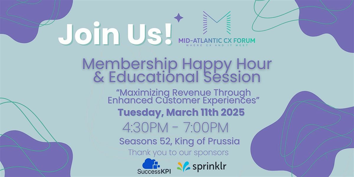 MACXF Membership Happy Hour & Educational Session