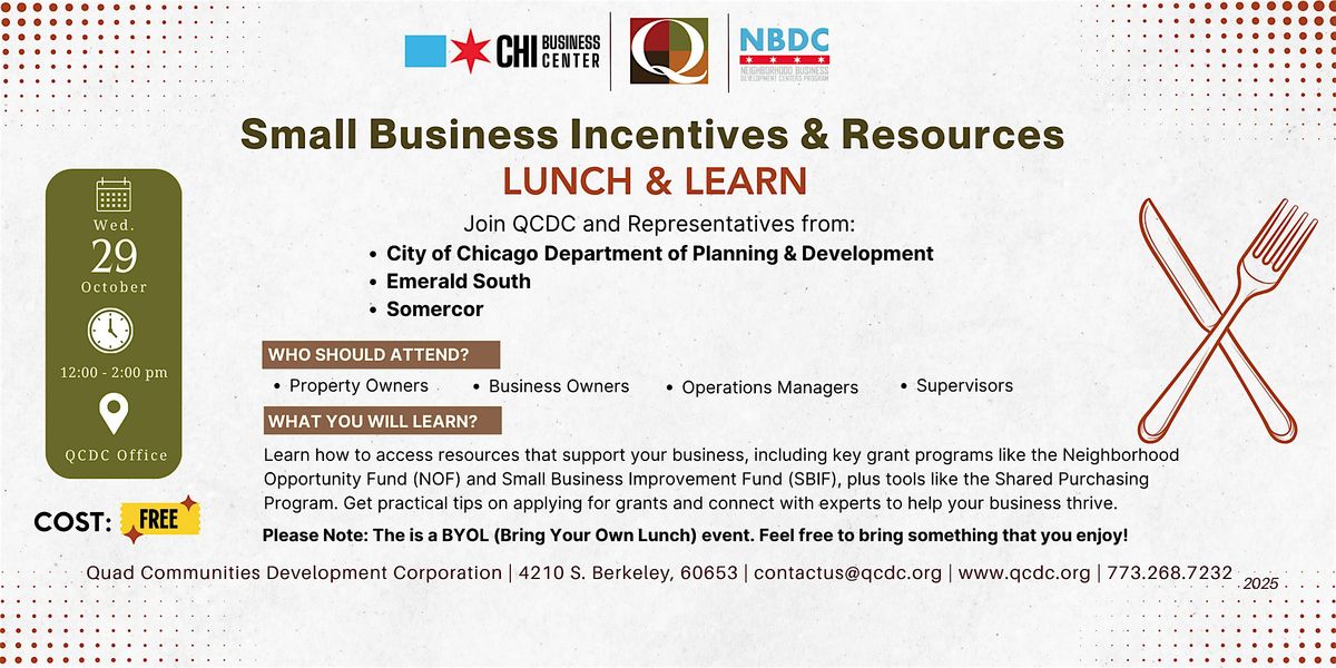 Small Business Incentives & Resources: Lunch & Learn