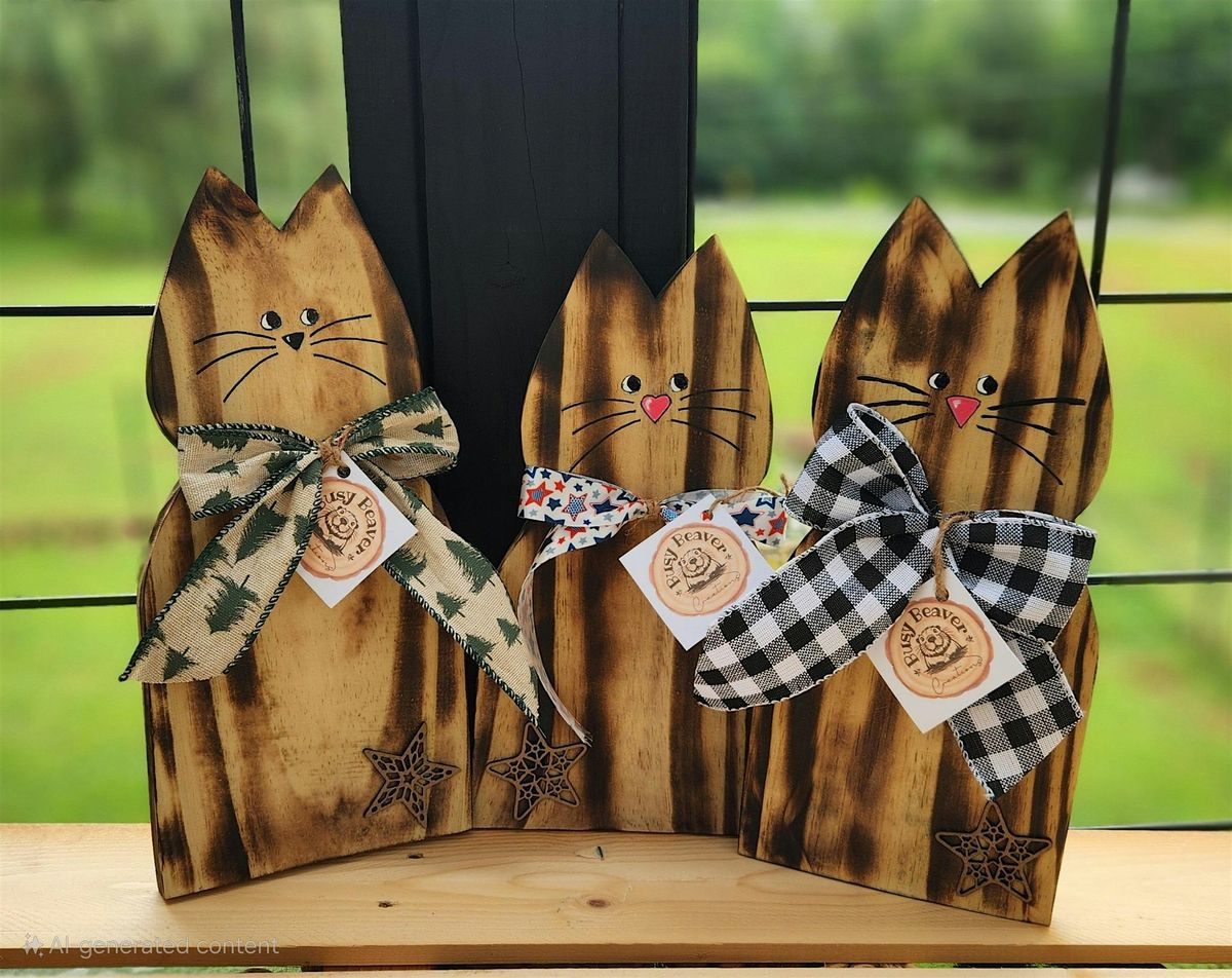 Cute Cat Wood Craft Workshop
