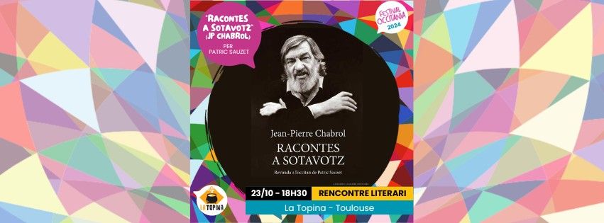 Encontre literari amb Patric Sauzet a La Topina - Festival Occitania