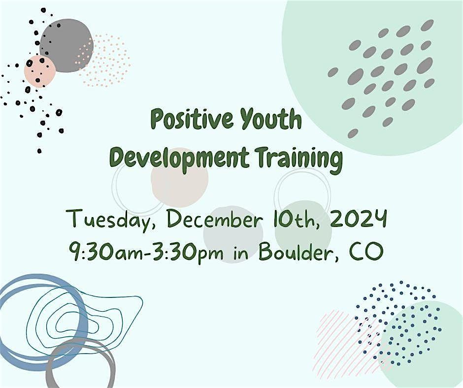 Positive Youth Development Training