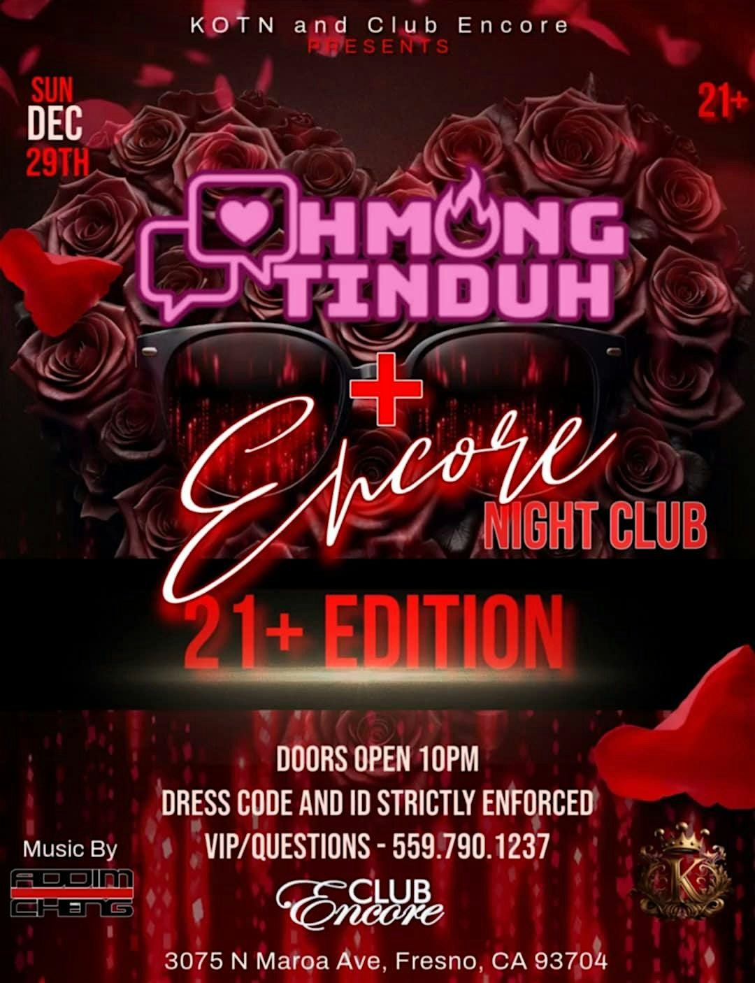 21+ Hmong Tinduh @ Encore Night Club