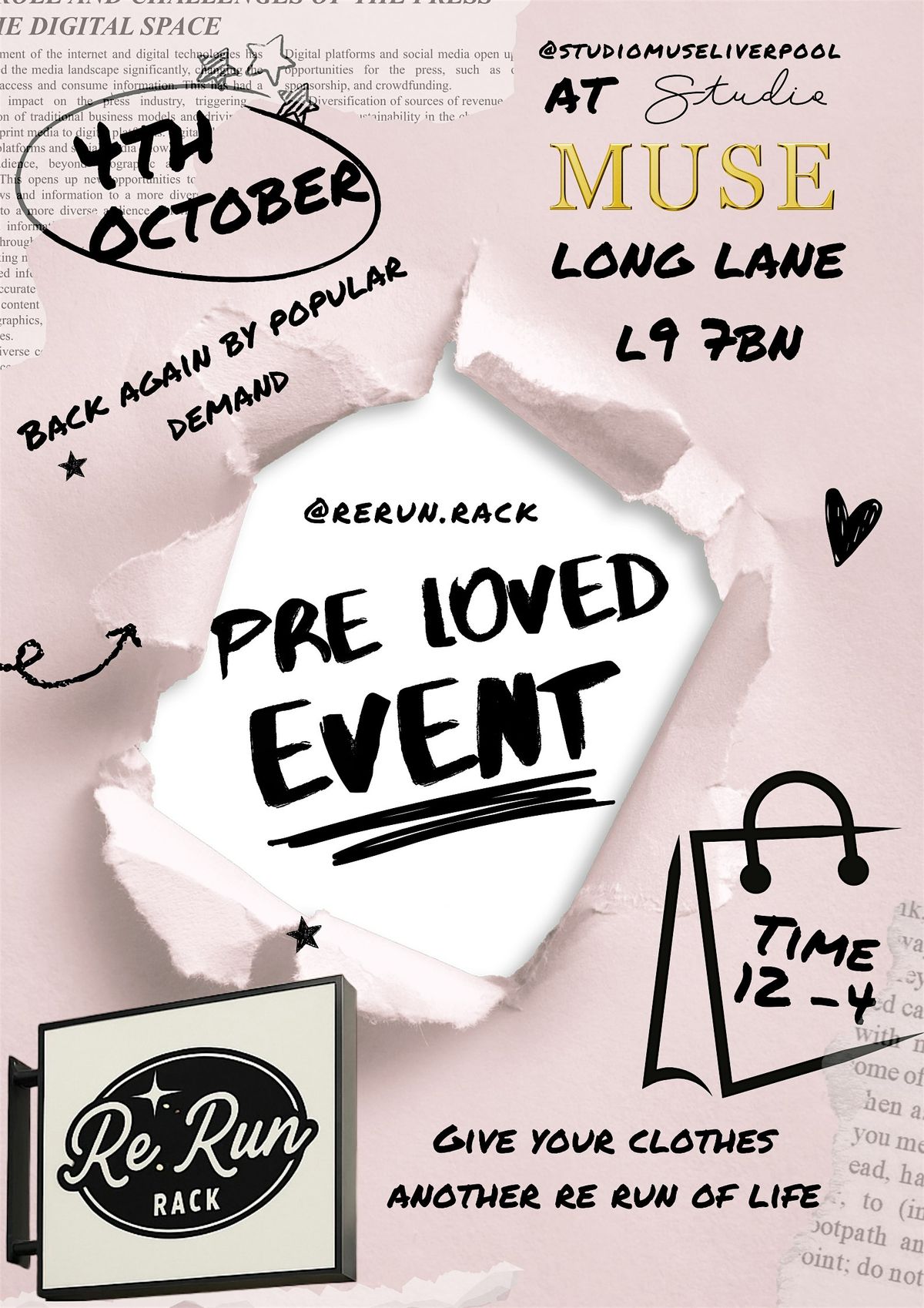 Re Run Rack - Pre loved clothing event