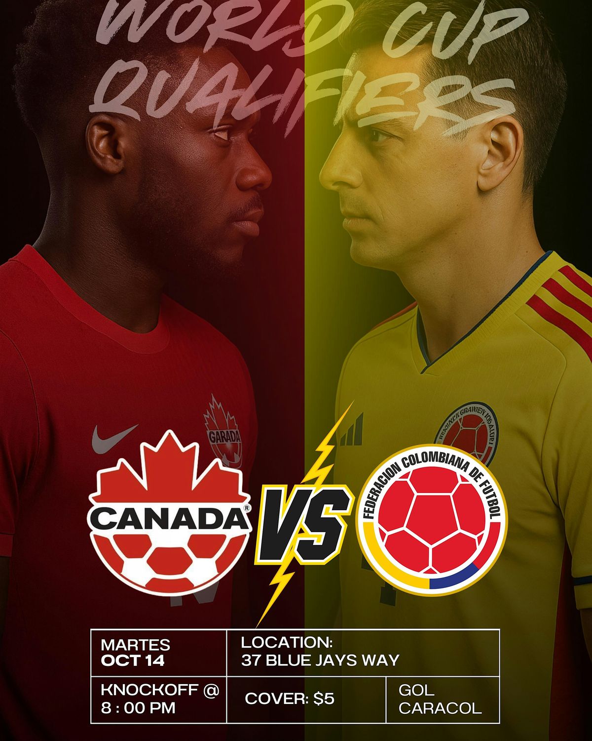 Canad\u00e1 VS Colombia.
