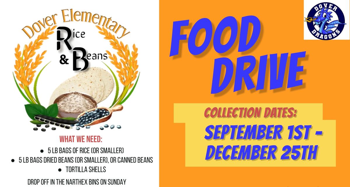 Dover Elementary Food Drive Sept - December 25th