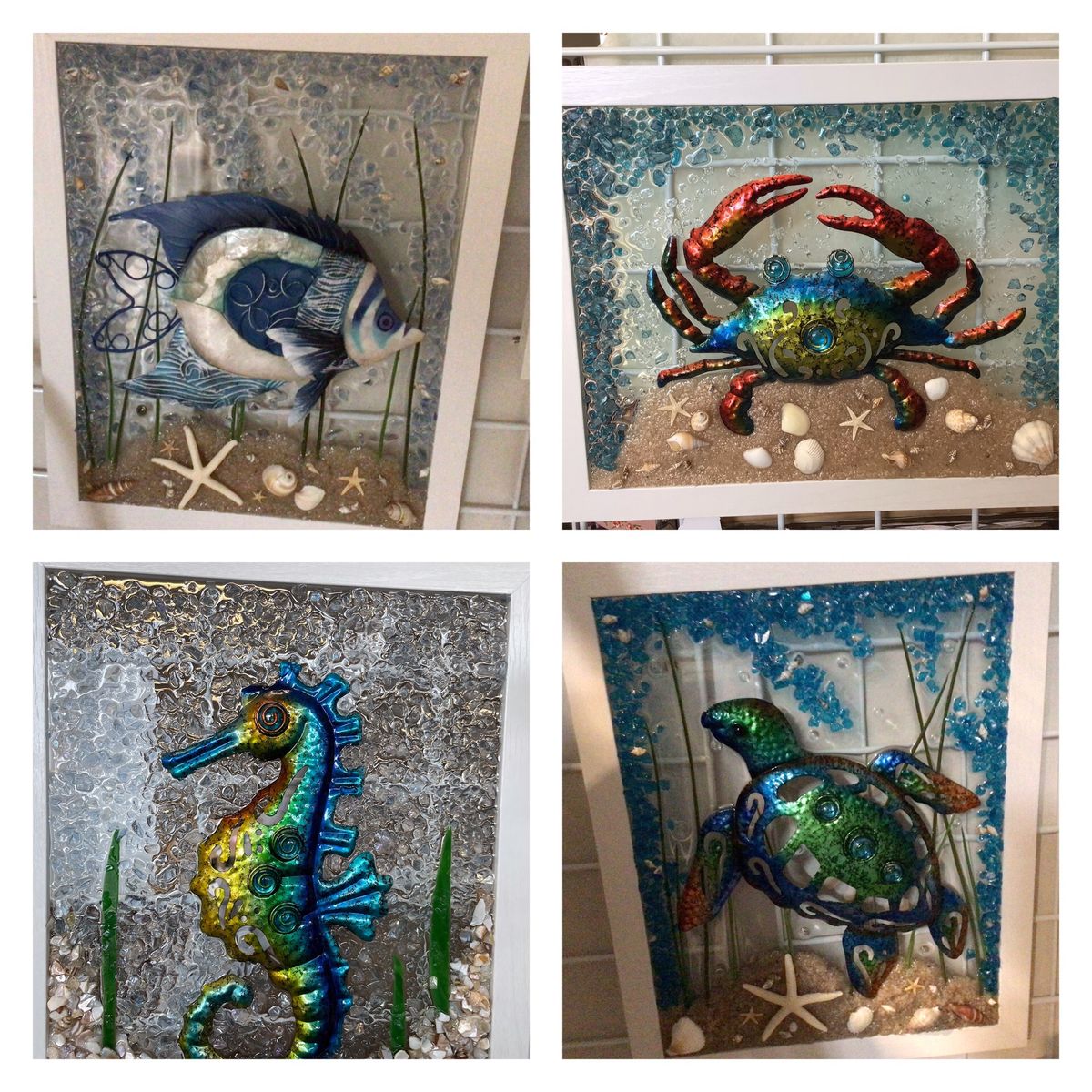 Mixed-Media Resin Wall Art  - Creatures of the Sea