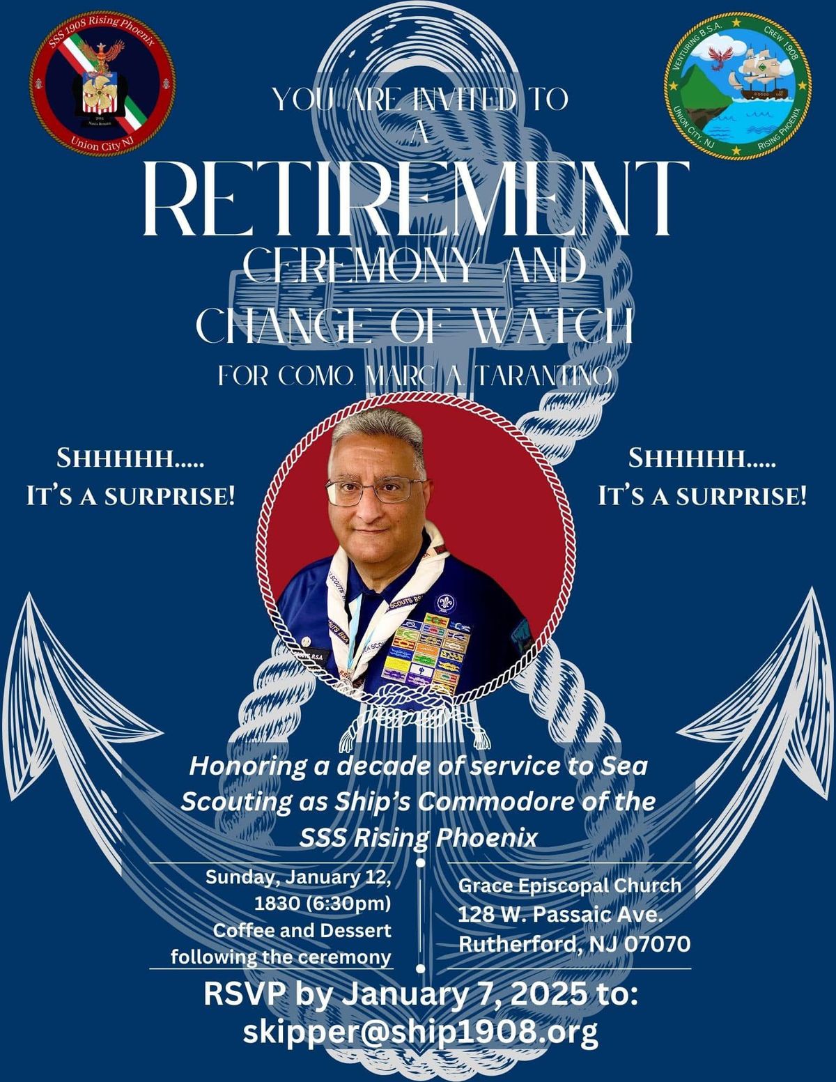 Retirement Ceremony honoring Como. Marc A. Tarantino