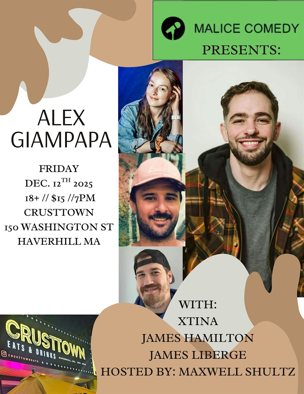 ALEX GIAMPAPA, LIVE COMEDY AT CRUSTTOWN