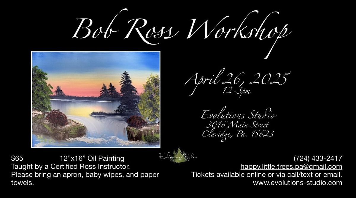 Misty Waterfall - April 26, 2025 - Bob Ross Workshop