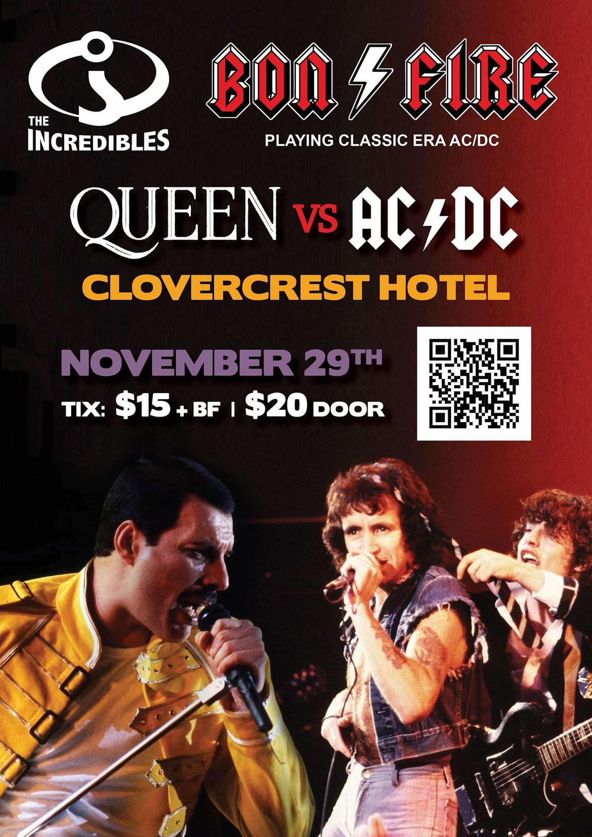 QUEEN Vs AC\/DC - ROUND 2! - Live at the Clovercrest Hotel