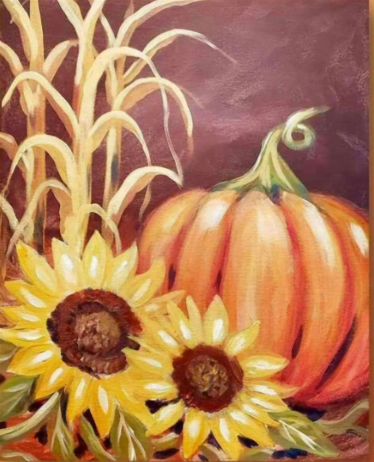 Sunflower and Pumpkins Paint and Sip