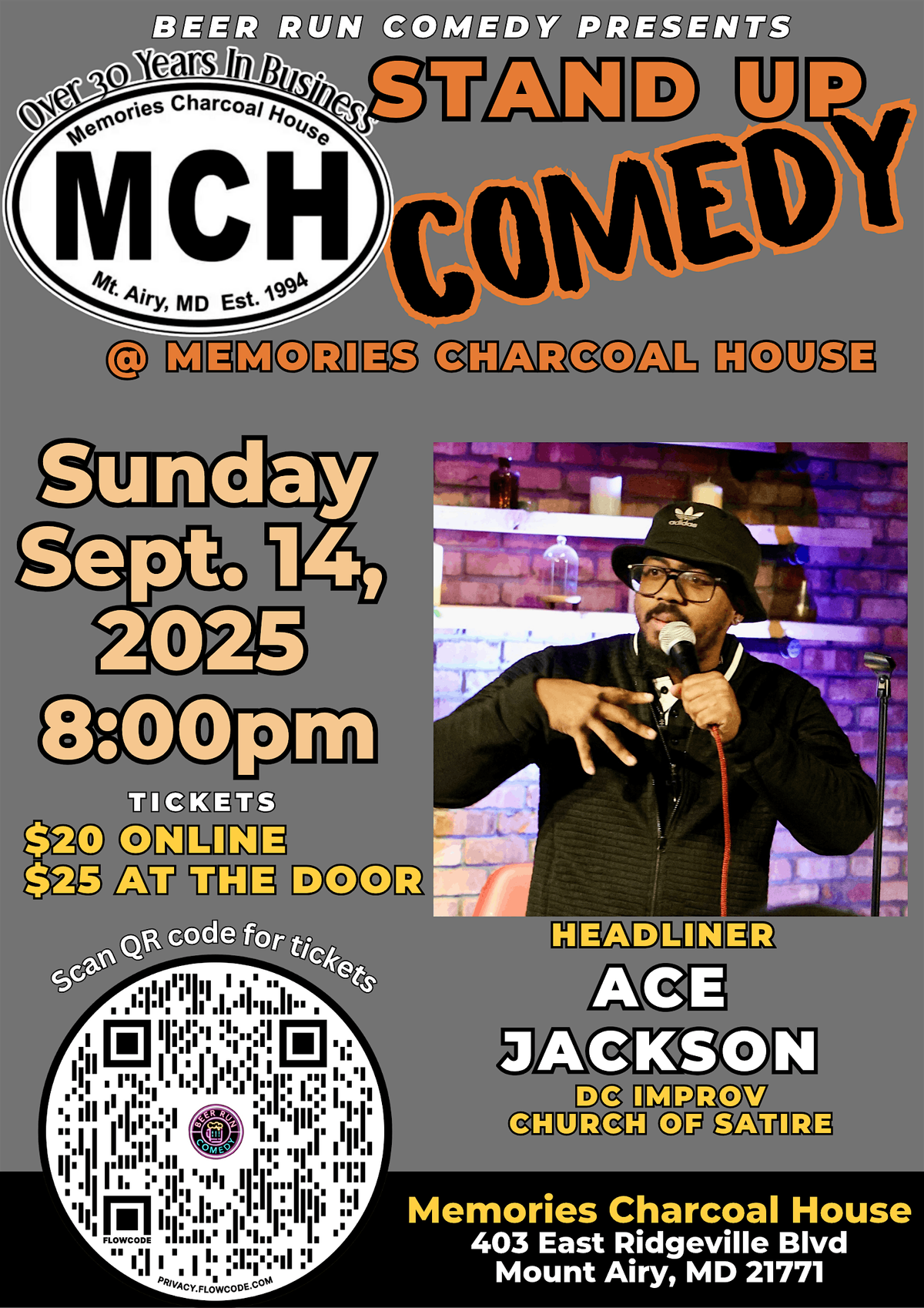 Stand Up Comedy Night at Memories Charcoal House