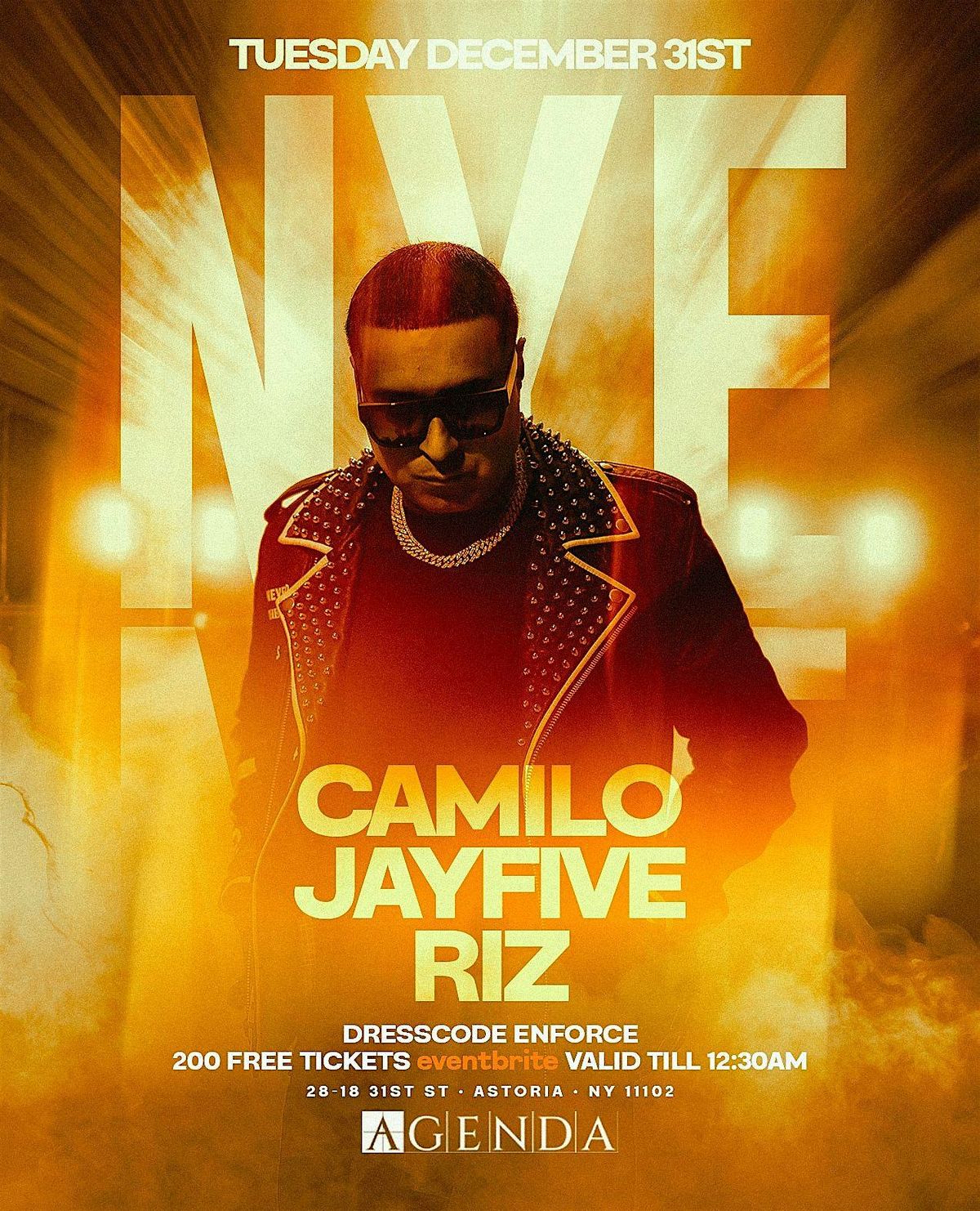 DJ CAMILO & FRIENDS NYE AT AGENDA ASTORIA RSVP 718 926 4444