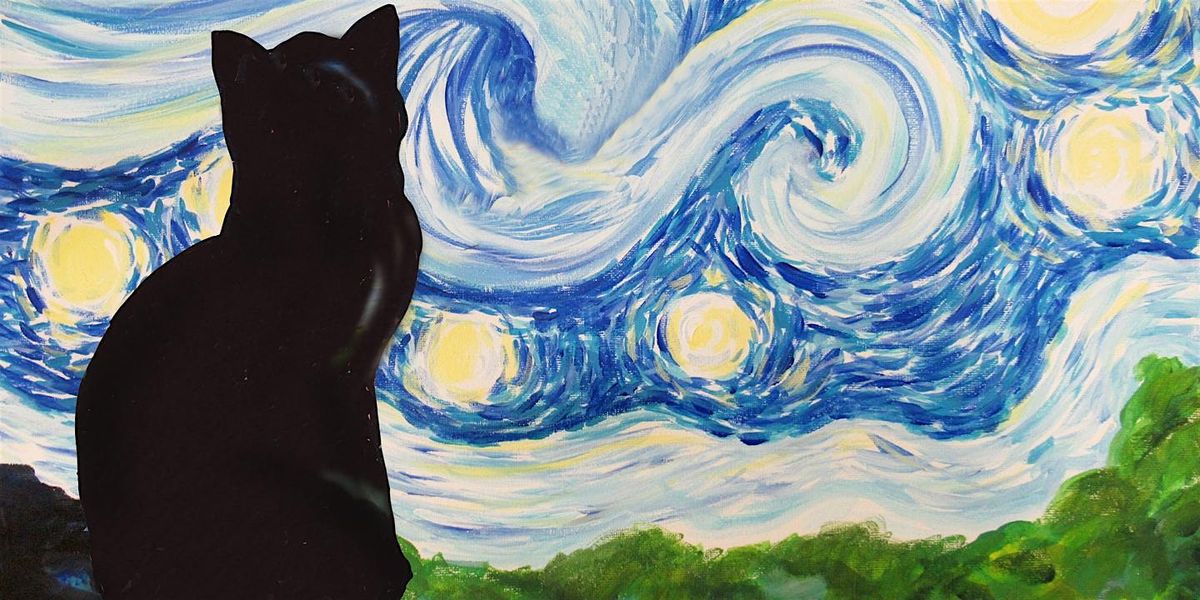 Black Cat Starry Night, Sheffield