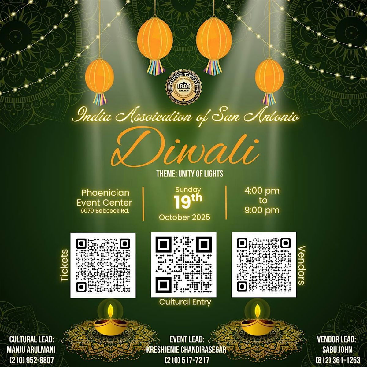 India Association of San Antonio (IASA) - Diwali 2025