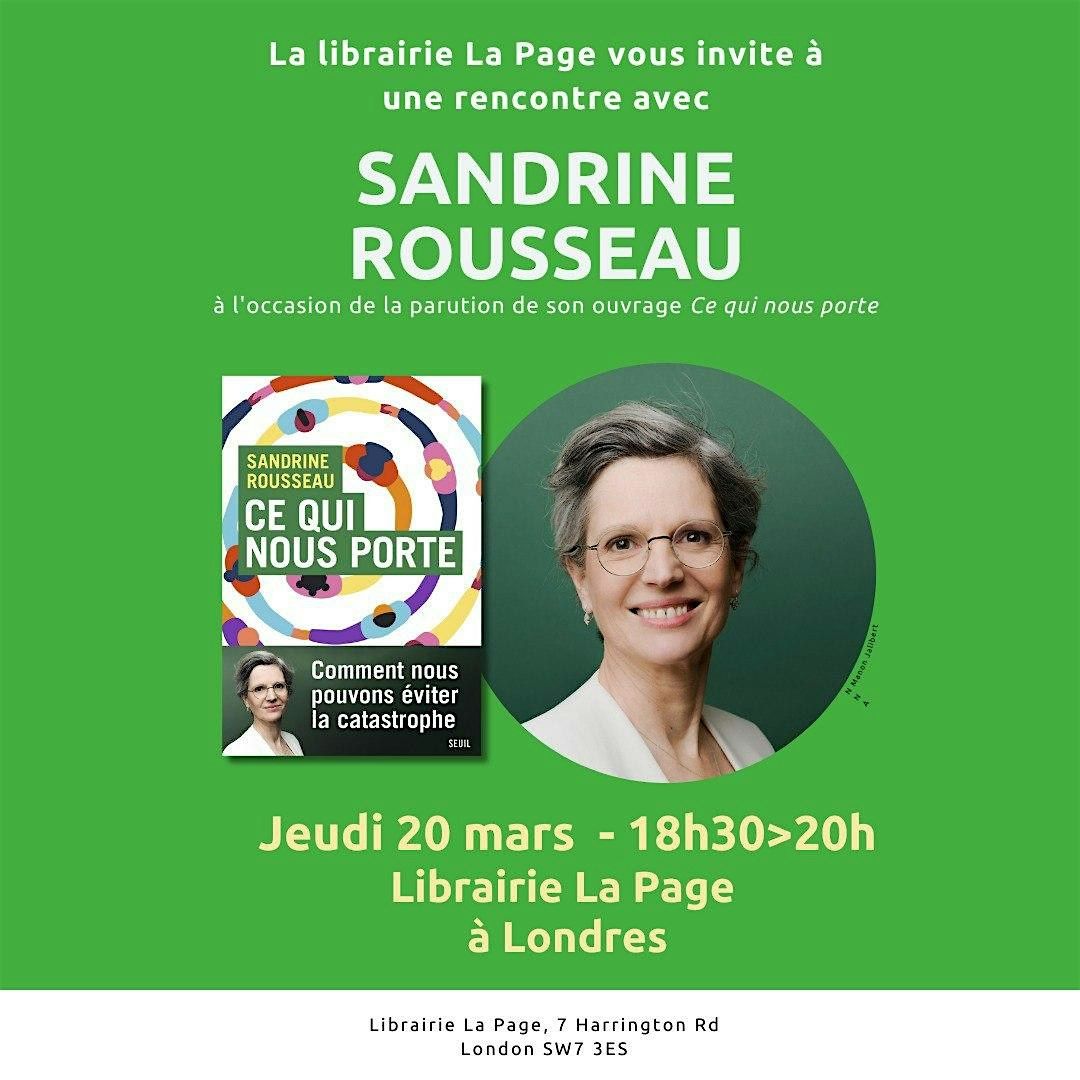 Rencontre avec Sandrine Rousseau \u00e0 la librairie La Page