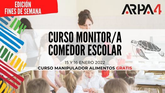Curso Monitor\/a de Comedor Escolar y Patio ENERO 2022 (FIN DE SEMANA)