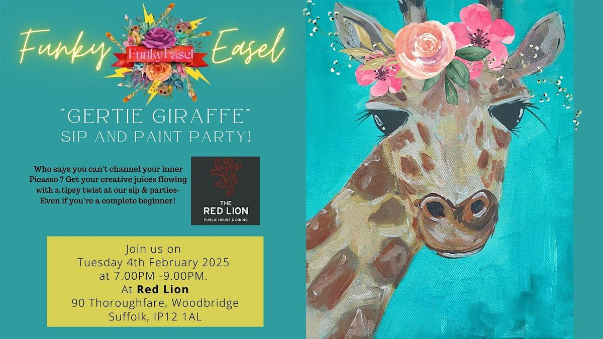 The Funky Easel Sip & Paint Party  At The Red Lion,  Woodbridge, Suffolk