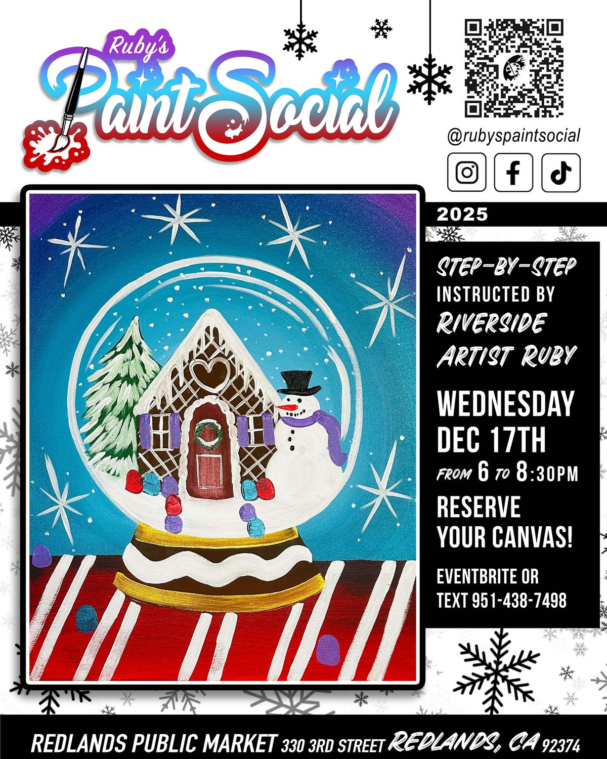 Paint n'  Sip Event!! Snow Globe!!