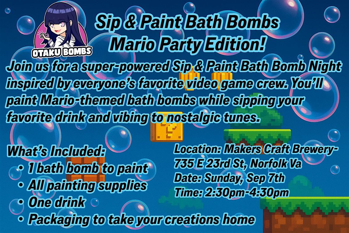 Bubbles & Brews: Sip & Paint Bath Bombs